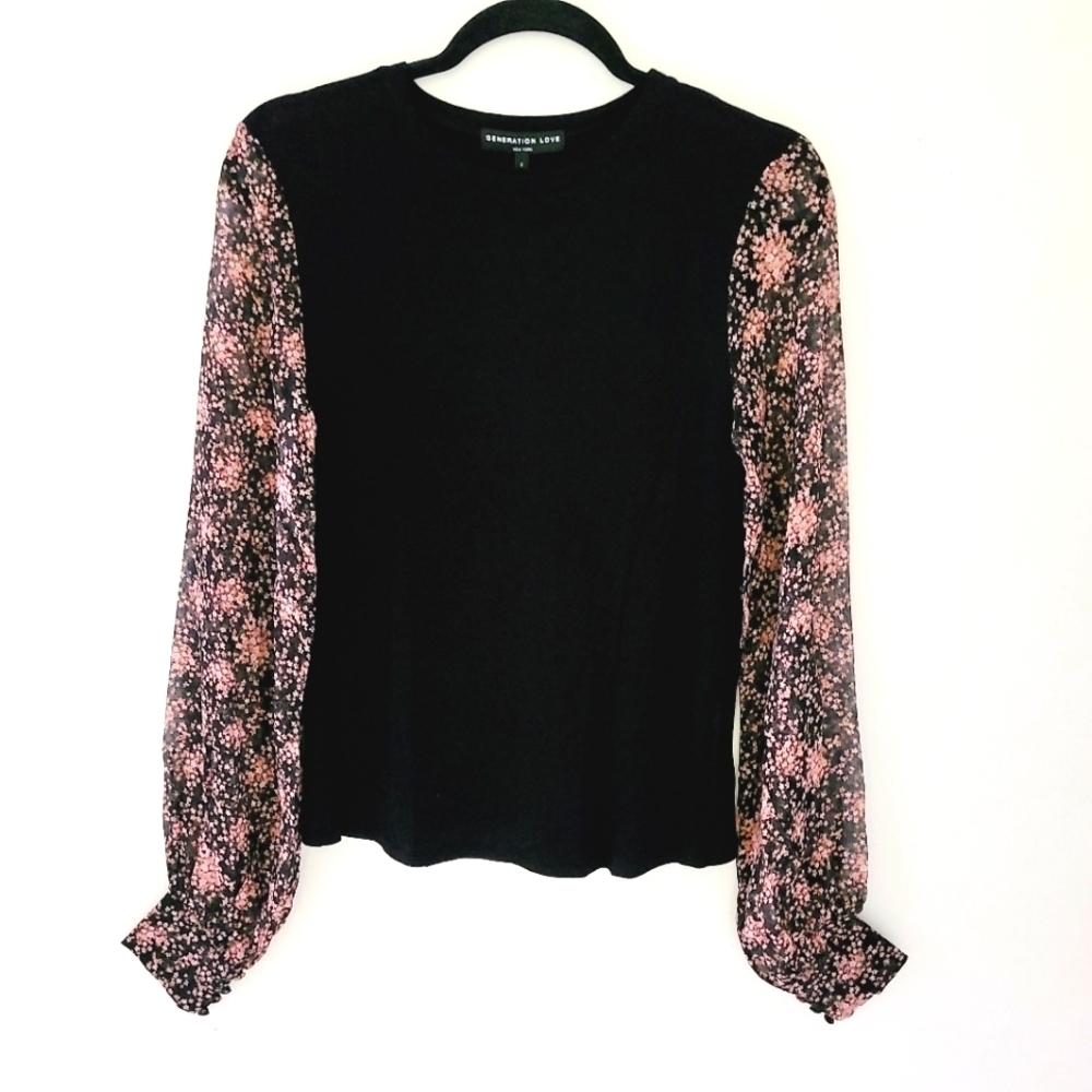 NWT GENERATION LOVE valentina noelle ditsy bouquet top